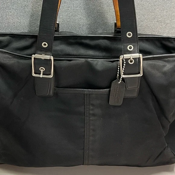 Coach 5173 Nylon Large Black Tote Bag - Picture 4 of 13